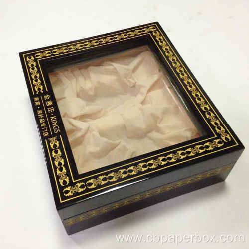 High End Glossy Wooden Gift Box For Cubilose